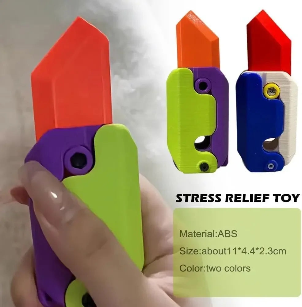 3D Printed Gravity Knife Fidget Toy | Stress Relief Sliding Toy for Kids and Adults