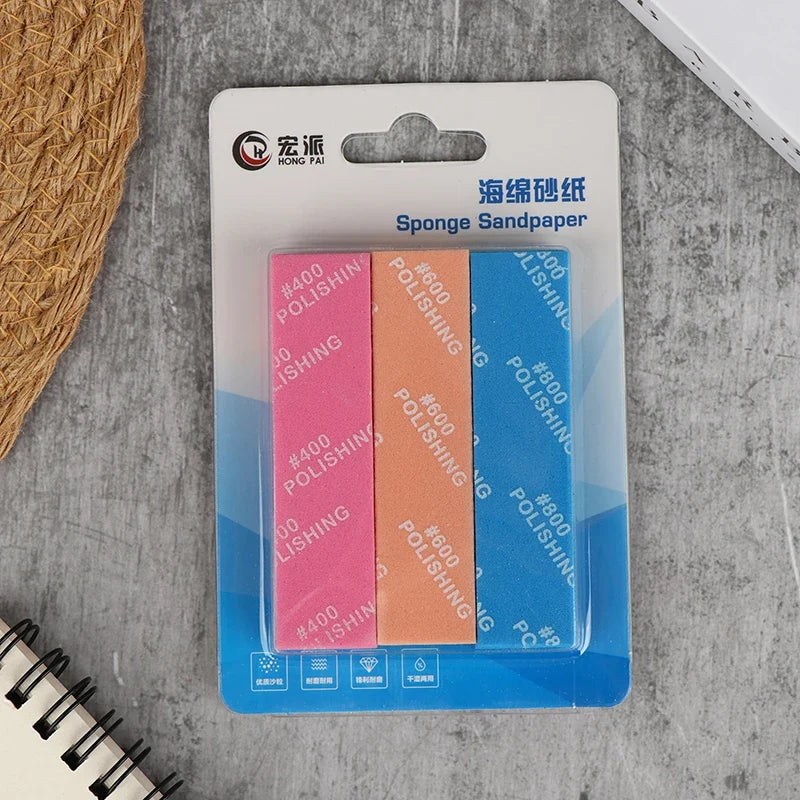 9pcs Semi-rigid Sanding Sticks | Model Making Tool Set for Plastic Polishing and Hobby DIY