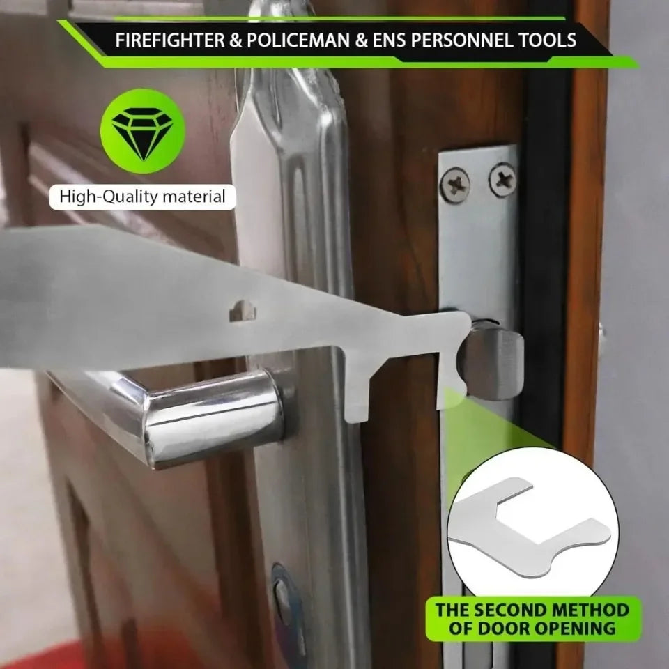Firefighter Multi-tool Door Opening Lock Pick | Stainless Steel Rescue Tool