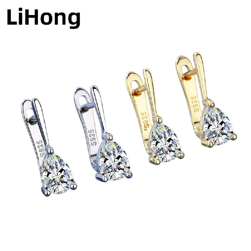 925 Sterling Silver Crystal Zircon Drop Earrings | Classic Tassel Jewelry for Women