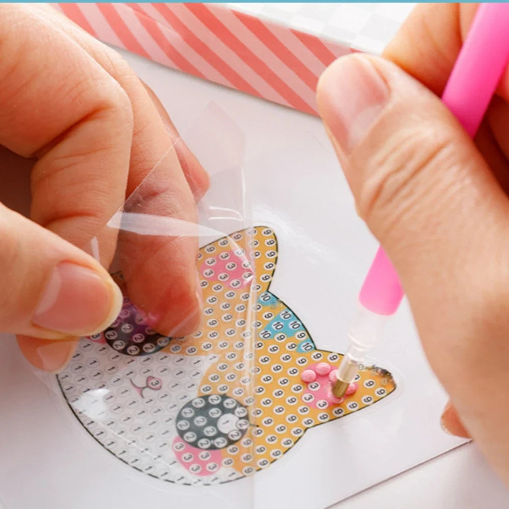 Child Diamond DIY Painting Sticker Set | Colorful Cartoon Arts and Crafts Gift for Kids