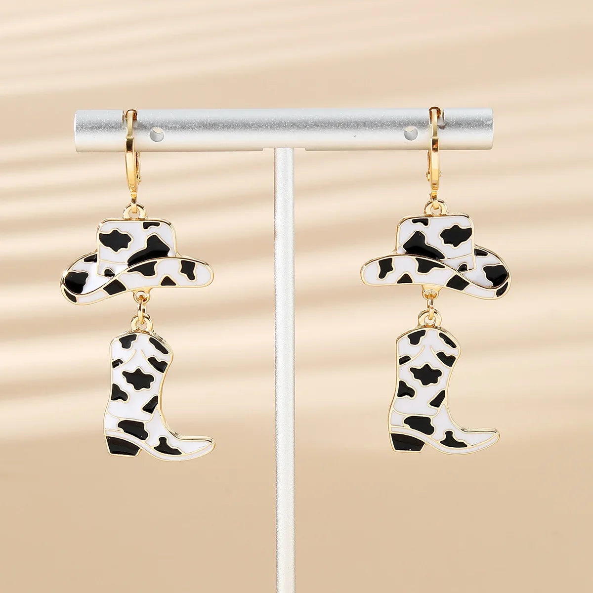 Western Cowboy Boots and Hat Drop Earrings | Vintage Punk Jewelry for Women
