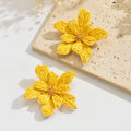 Boho Handmade Raffia Flower Earrings | Unique Summer Floral Drop Earrings for Women