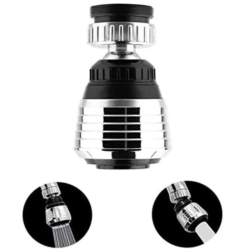 2 Modes 360 Rotatable Bubbler High Pressure Faucet Extender | Water Saving Kitchen Accessory