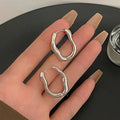 Geometric Metal Hoop Earrings for Women | Trendy Fashion Jewelry Set