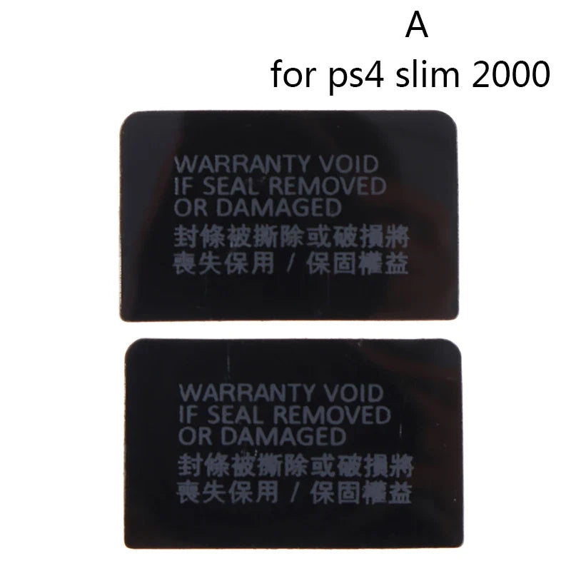 2pcs PS4 Host Seal Sticker Label for Sony PlayStation 4 1000/1100/1200 Slim 2000 Pro | Console Replacement Parts