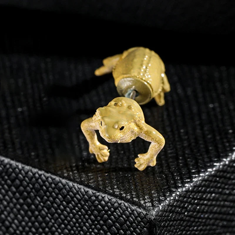 1 Pair Hip Hop Frog Lizard Stud Earrings | Fashion Animal Jewelry Gift