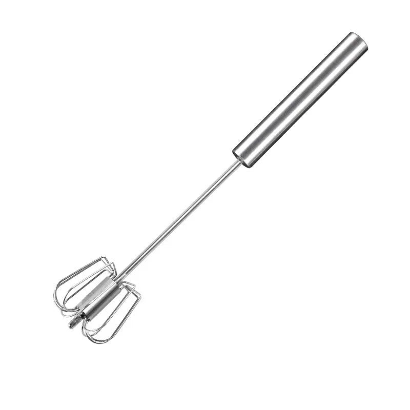 Stainless Steel Semi-Automatic Egg Beater | Hand Push Cream Blender for Kitchen Baking