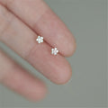 925 Sterling Silver Stud Earrings with Pavé Crystal Star | Simple Fashion Jewelry for Women
