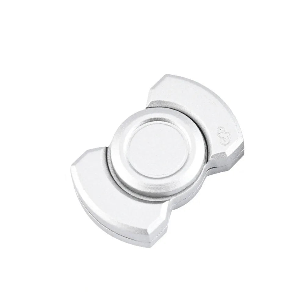 Stainless Steel 3 in 1 Fidget Spinner and Slider Combo | Click Button Metal Toy for Adult Stress Relief