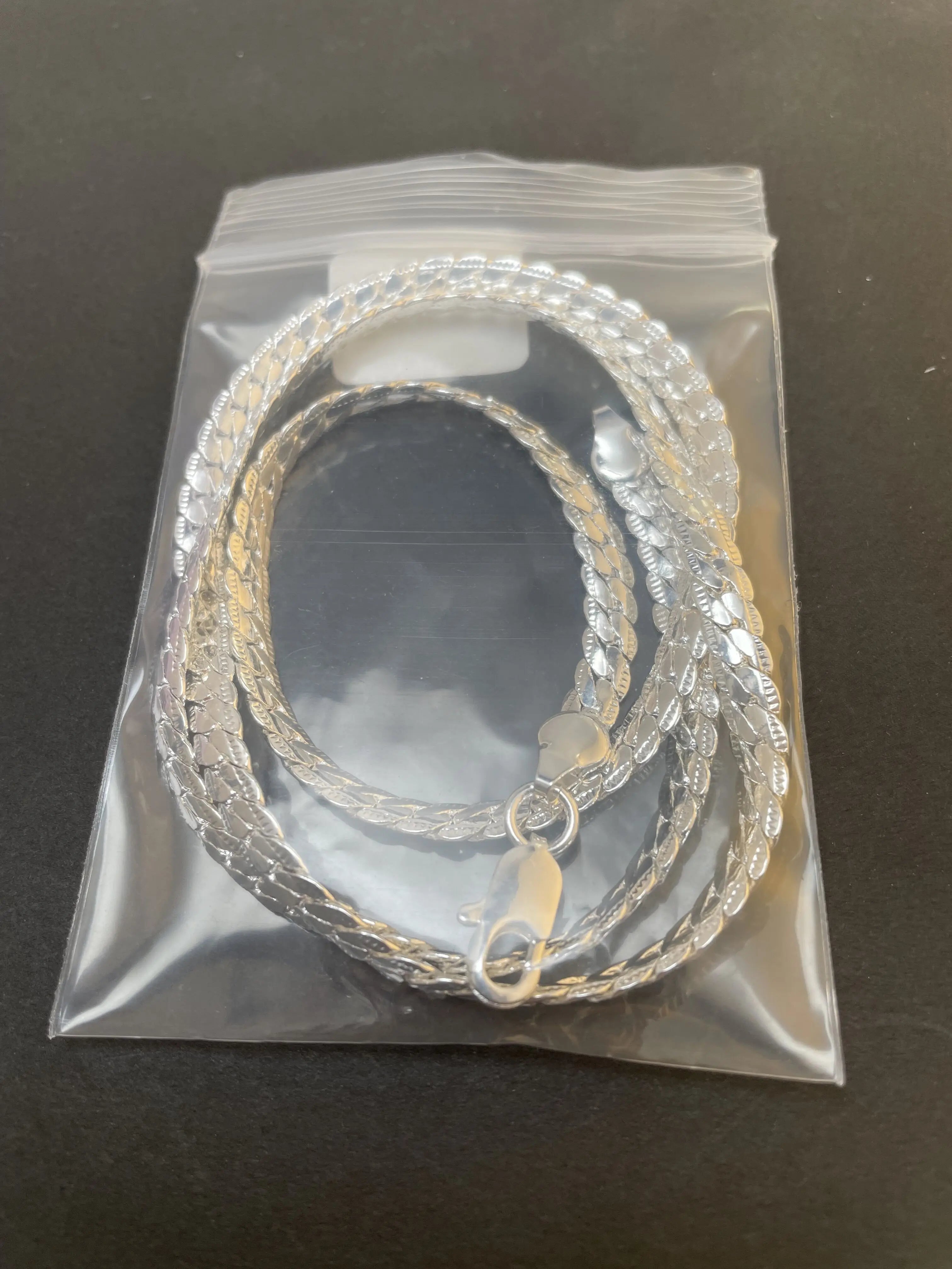 20-60cm 925 Sterling Silver Snake Chain Necklace | Unisex Fine Jewelry for Wedding and Engagement