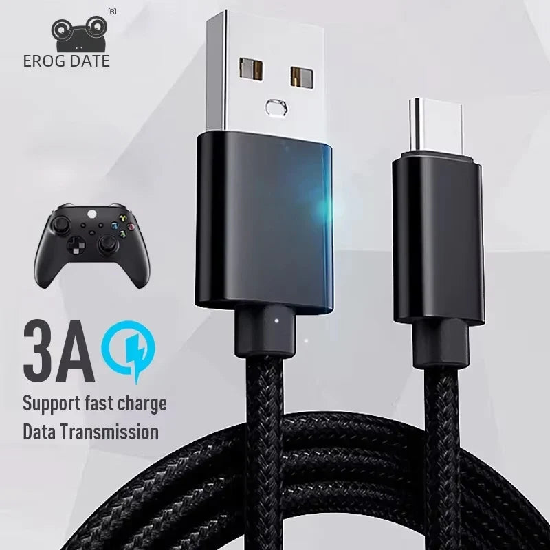 DATA FROG 10ft USB C Charging Cable for PS5 and Xbox Series X|S Controller | Fast Gamepad Power Cord