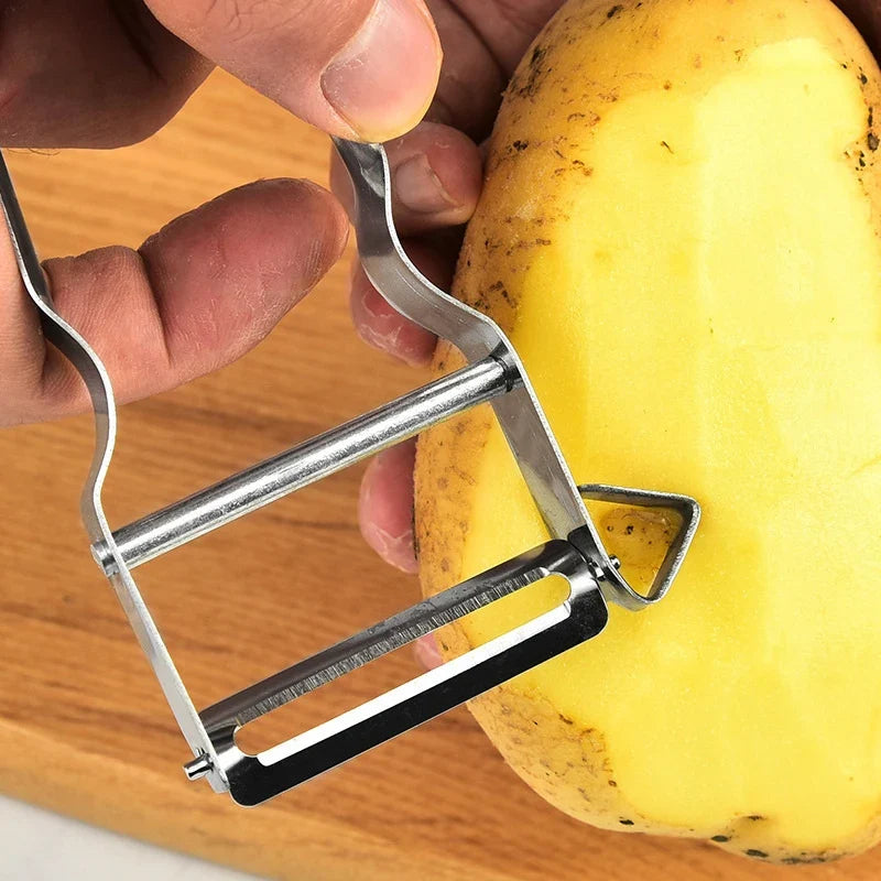 Stainless Steel Peeler | 2-in-1 Kitchen Fruit and Vegetable Slicer