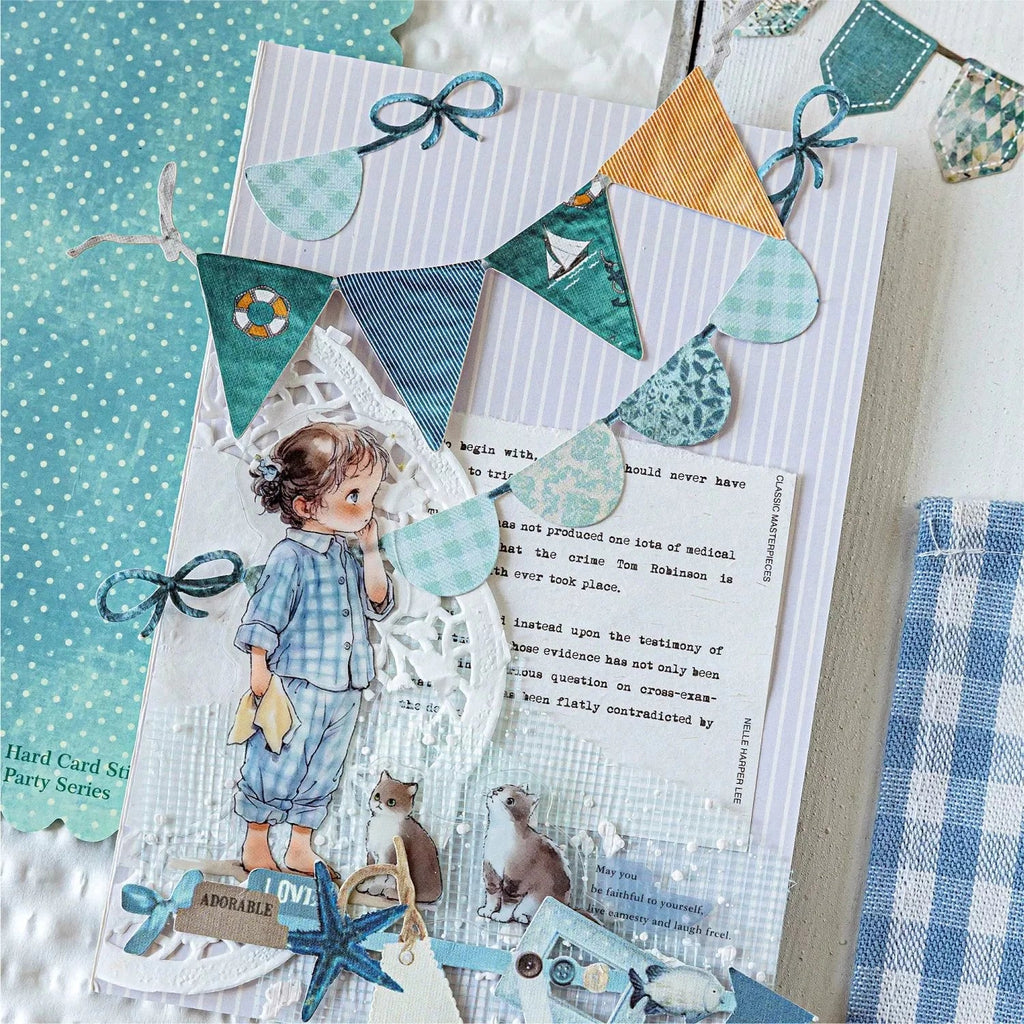 10 pcs Vintage Festival Hollow Landscape Scrapbook Stickers | Handmade Collage Journal Pack