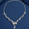 Water Drop Leaf Design Necklace | Light Luxury Fashion Jewelry for Women