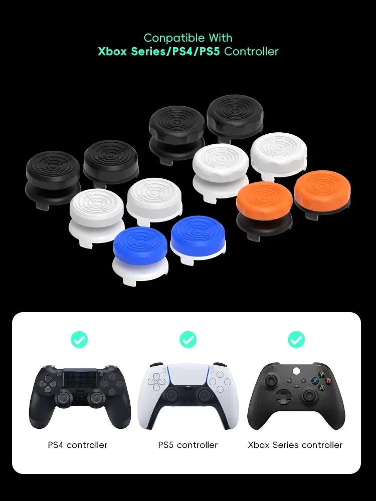 DATA FROG 2PCS High-Rise Analog Stick Cap for PS4 PS5 Xbox One Controller | FPS Precision Thumb Grip Joystick Cover