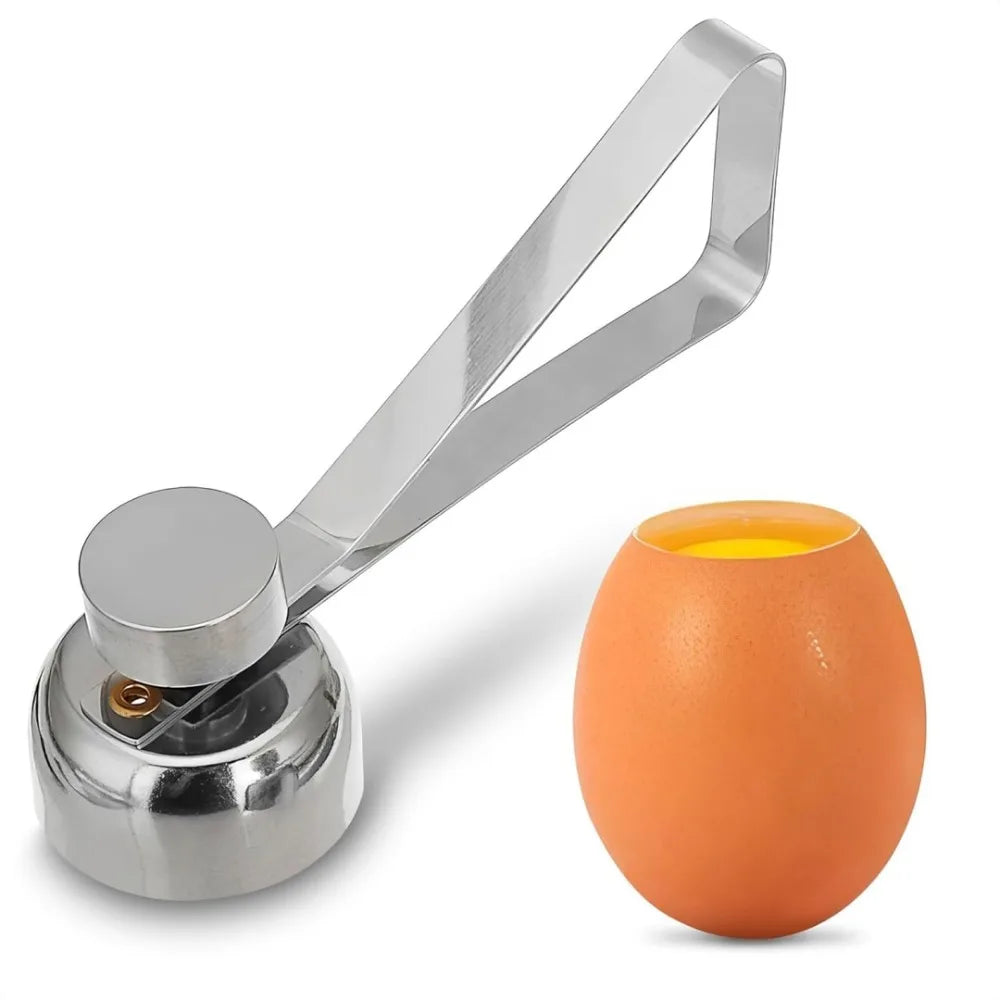 Stainless Steel Egg Topper Opener | Creative Eggshell Cutter for Boiled and Raw Eggs