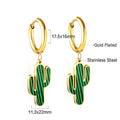 LUXUSTEEL Animal Hoop Earrings | Stainless Steel Drop Earrings for Women