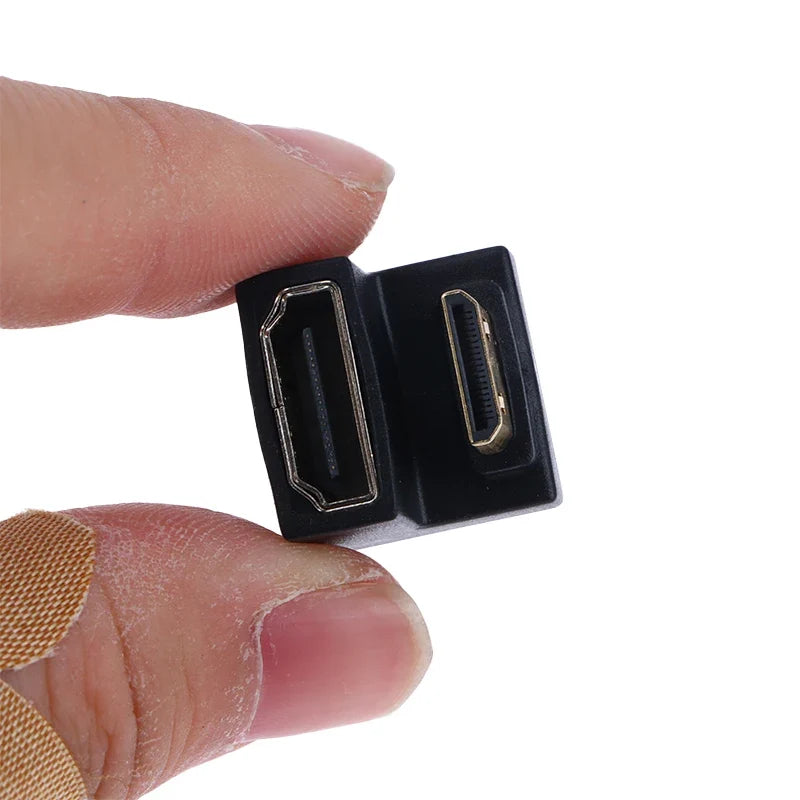 1PC HDMI-Compatible Adapter 360 Degree Angled U-shaped L Converter Mini HD Male to Female | HDMI Port Saver