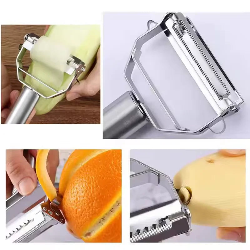 Stainless Steel Double-Head Vegetable Peeler | Multi-Function Kitchen Tool