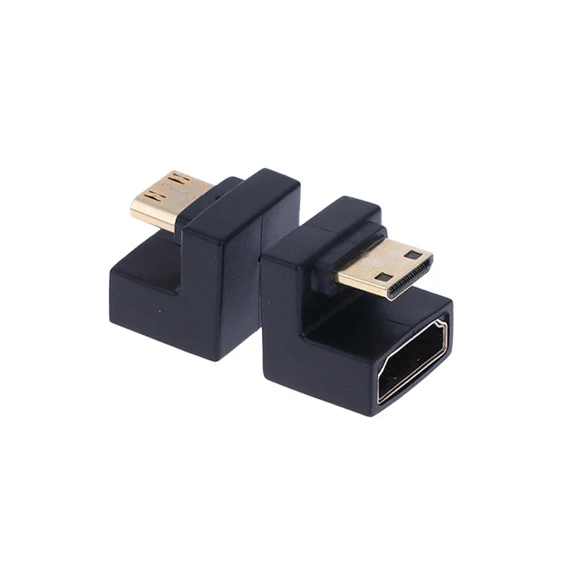 1PC HDMI-Compatible Adapter 360 Degree Angled U-shaped L Converter Mini HD Male to Female | HDMI Port Saver