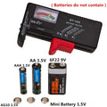 BT-168 Universal Battery Tester | Compact Household Power Meter for AA, AAA, C, D, 9V, and Button Cells