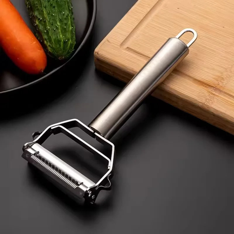 Stainless Steel Double-Head Vegetable Peeler | Multi-Function Kitchen Tool