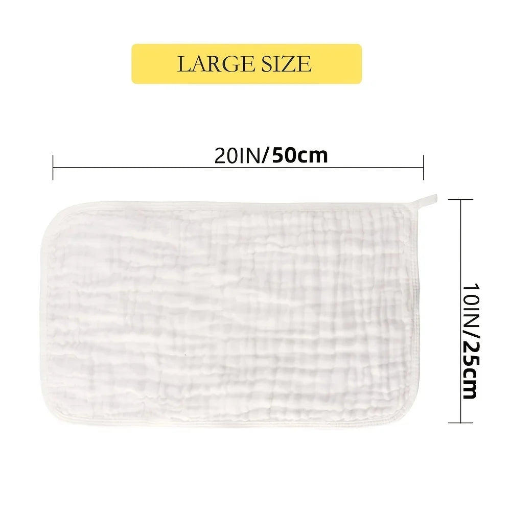 Large Muslin Burp Cloths | Extra Absorbent Baby Hand Washcloths
