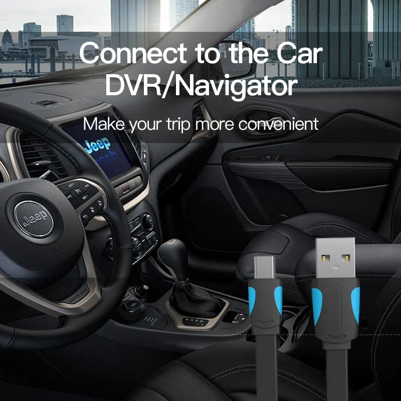 Vention Mini USB Cable | Fast Charging and Data Sync for Cameras, Phones, and More