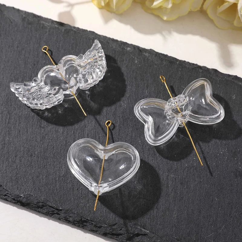 2Pcs Pet Hair Keepsake Box | Transparent Dog Cat Fur Storage for DIY Memorial Gift