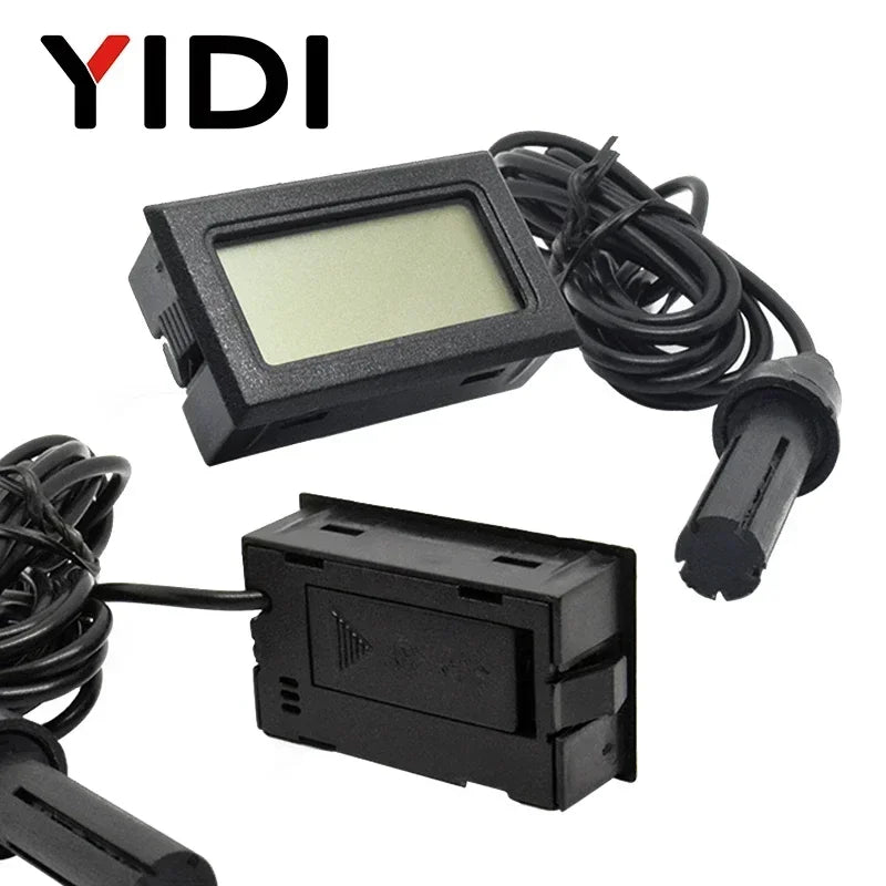 Mini LCD Digital Thermometer Hygrometer | Dual Probe Temperature Humidity Monitor
