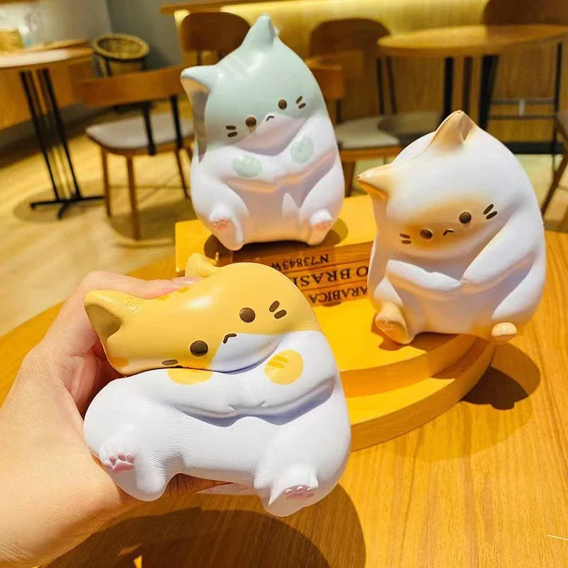 Cat Stress Relief Squishy Toy | Slow Rising PU Squeeze Antistress Ball