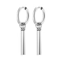 Vnox Punk Rock Geometric Bar Dangle Earrings | Stainless Steel Hoops for Men