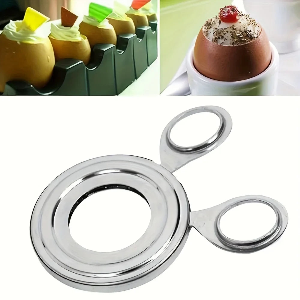 Portable Stainless Steel Egg Topper Tool | Easy Perfect Egg Cracker for Breakfast