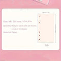 80 Sheets A6 Loose Leaf Paper Refill | Kawaii Cat Sakura Design for Planner Binder