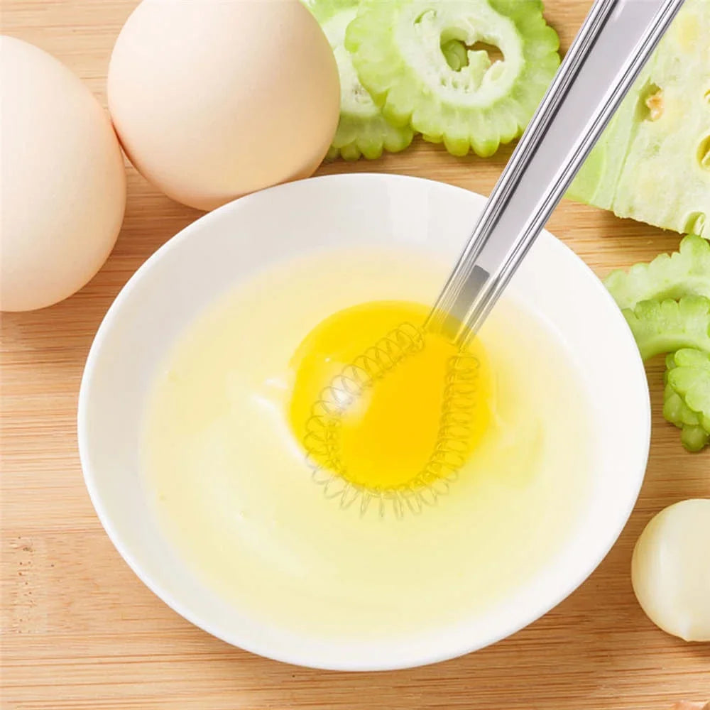 Stainless Steel Spring Manual Whisk | Handheld Mini Egg Beater for Smooth Mixing