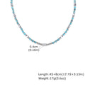 Trendy Men's Natural Stone Beaded Necklace | Classic Stainless Steel Metal Bead Choker
