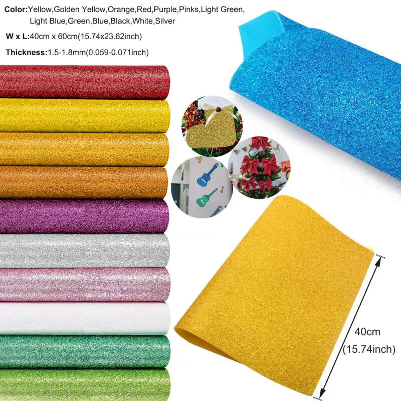 Glitter Foam Paper Sheets for DIY Crafts | Sparkle EVA Craft Foam 40x60cm