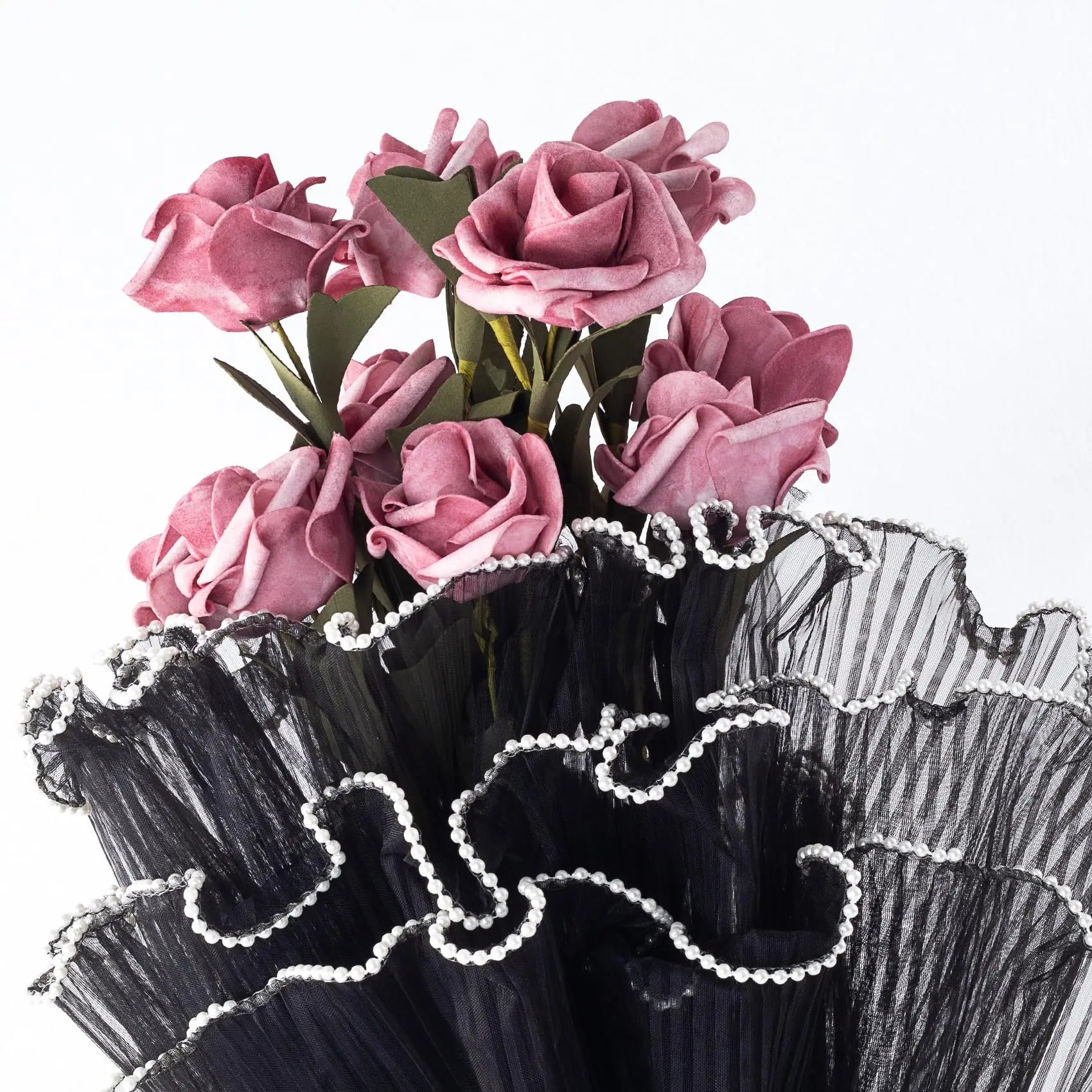 Black Pearl Edge Bouquet Wrapping Paper Roll | Korean Florist Gift Wrap