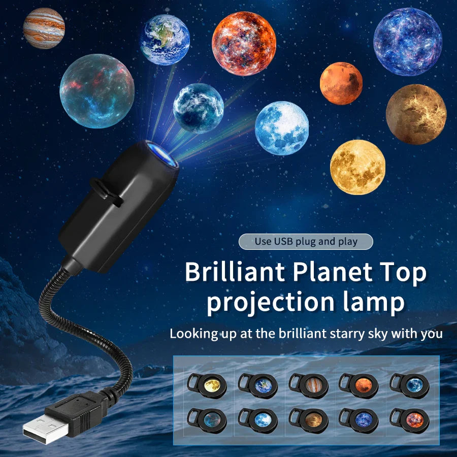5V USB Plug in Projection Lamp | Planet Halloween Christmas Ceiling Light