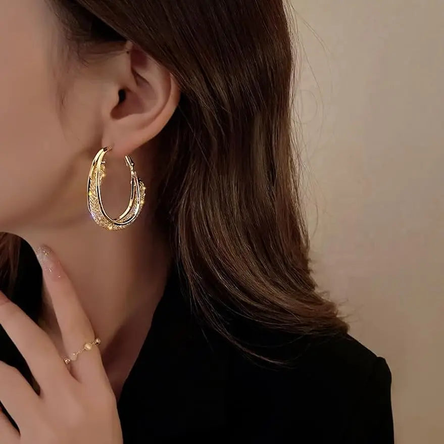Germanium Earrings for Lymphatic Drainage | Magnetotherapy Hoop Earrings