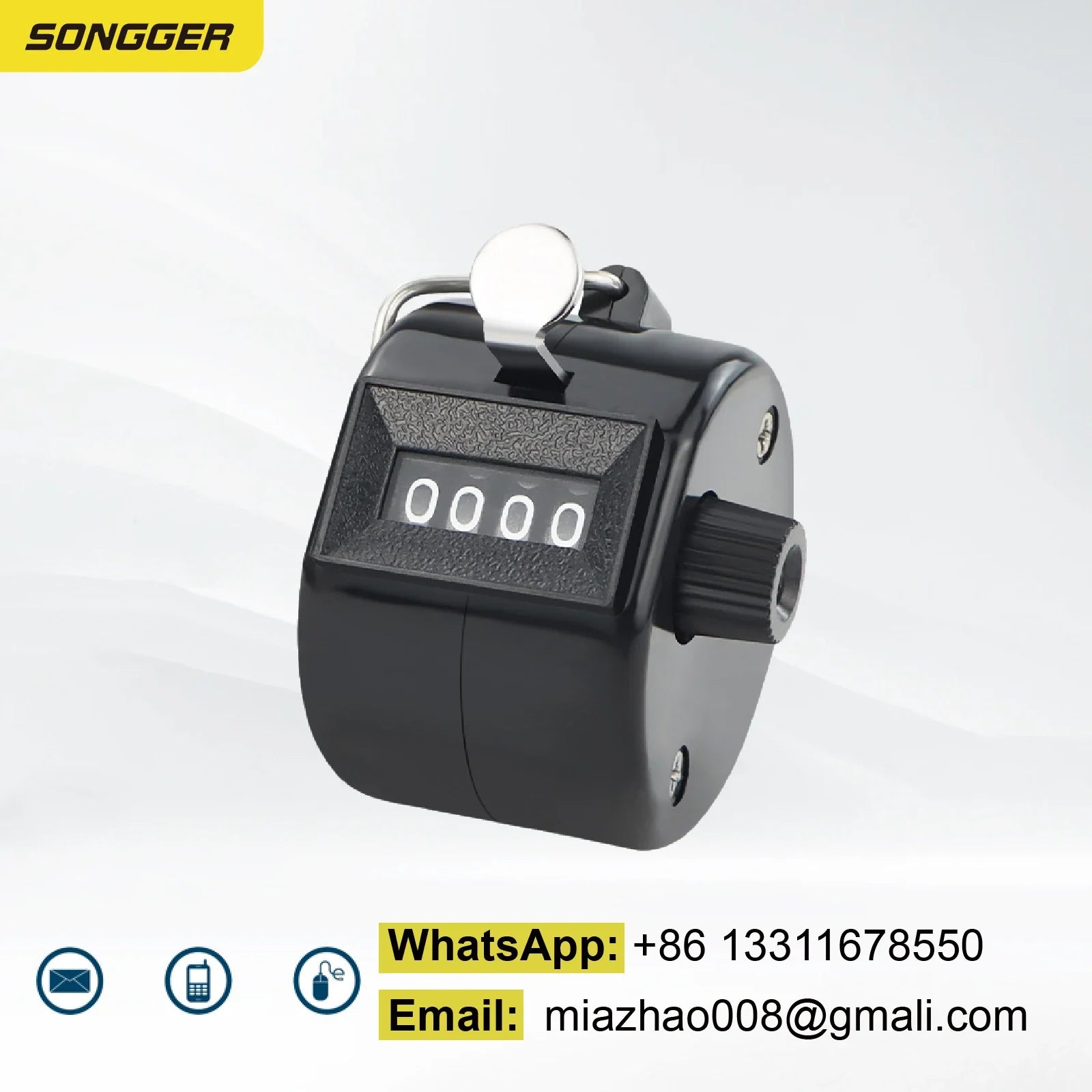 Manual Counter Mechanical Tally Handheld Rotary Clicker Counter | Resettable People Counting Tool