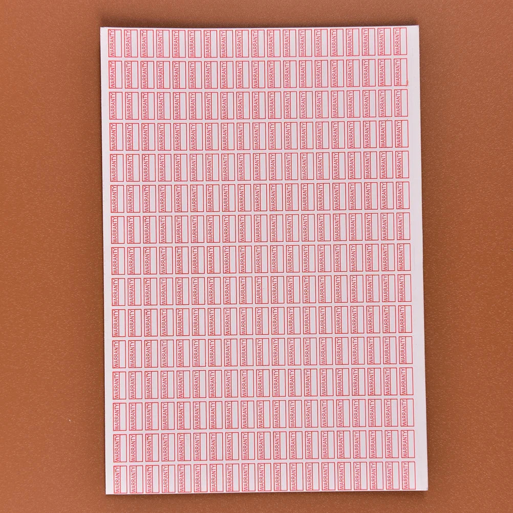 1000pcs Warranty Void If Removed Stickers | Red Security Seals