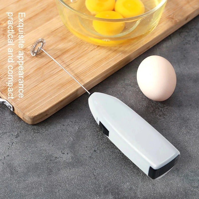 Portable Milk Frother Handheld Mixer | Electric Coffee Foamer Whisk