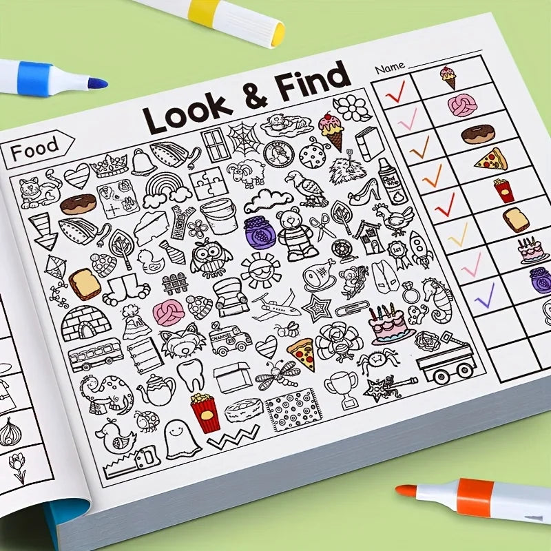 Look and Find Shape and Color Workbook | Kids Drawing and Activity Notebook