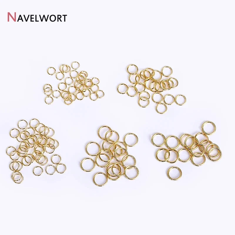18K Gold Plated Split Rings for Jewelry Making | DIY Connector Rings