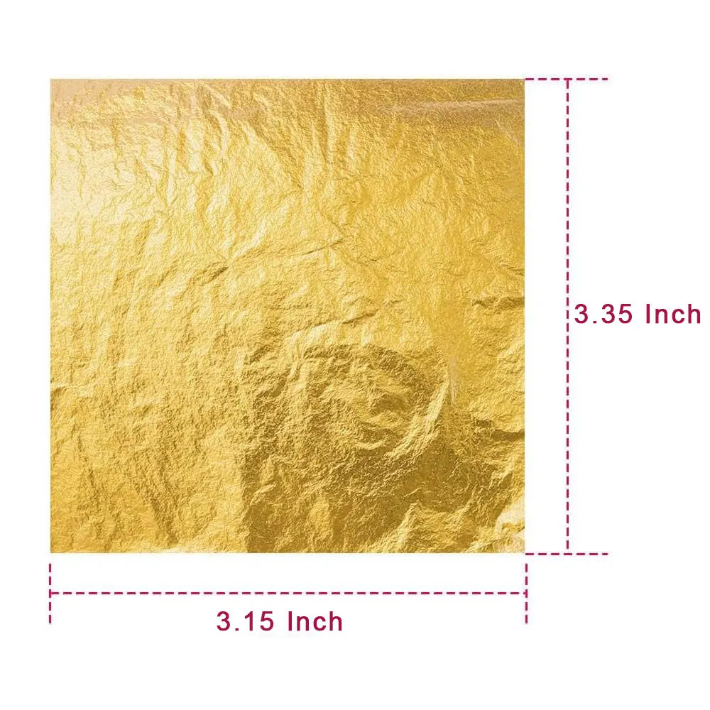 100-Piece Imitation Gold and Silver Foil Sheets for Gilding and Crafting | Metallic Leaf Set
