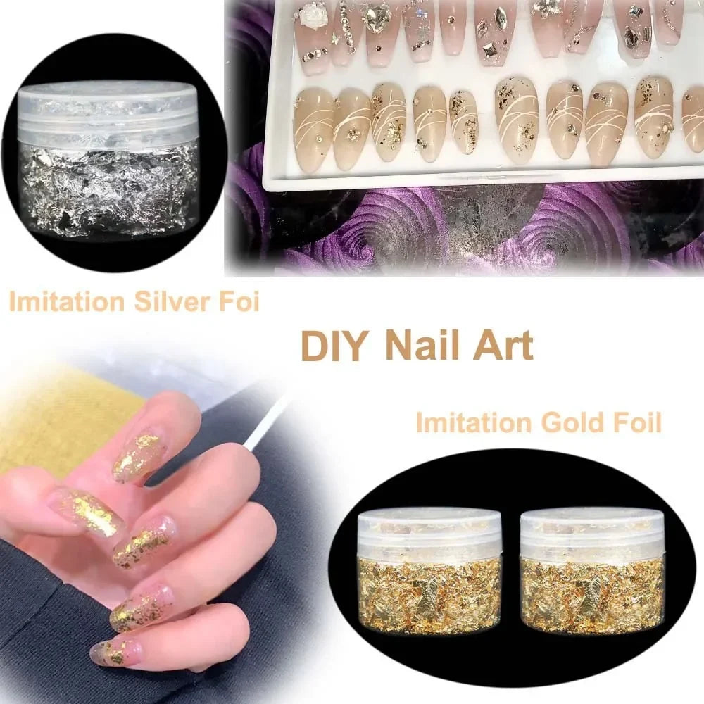 Imitation Gold Leaf Sheets for Crafts | 100pcs Metallic Foil Paper