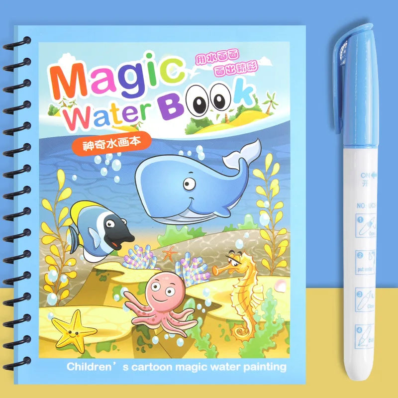 Water Drawing Book for Toddlers | Reusable Montessori Coloring Toy