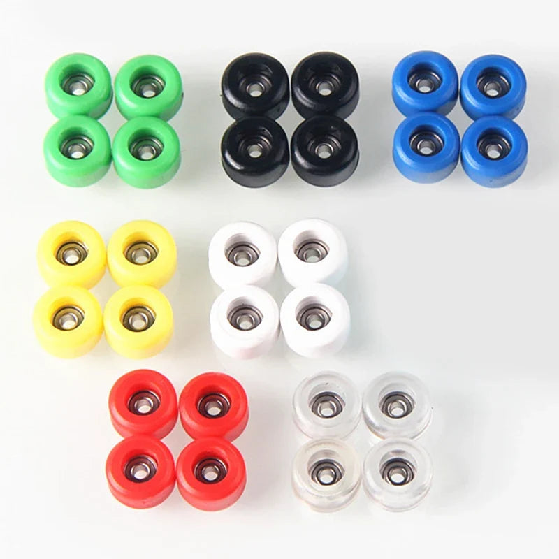 4Pcs/Set Urethane CNC Bearing Fingerboard Wheels | Professional PU + Metal